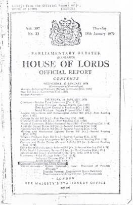 Brinsley official house of lords ufo report